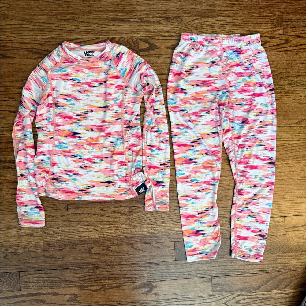 Lands End Girls Thermal Set - Size M (8)